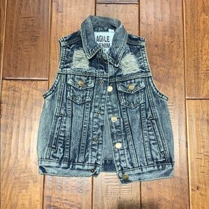 Kid’s Distressed Denim Vest